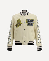 Lion Wool Varsity Jacket - CREAM | Base Blu