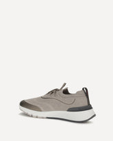 Sneakers in maglia di cotone techno - MARRONE | Base Blu