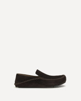 Rambla Loafers in suede calfskin - BROWN | Base Blu