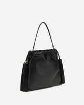 Kalispera leather Shoulder Bag - BLACK | Base Blu