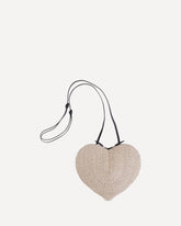 Le Coeur Paper Straw Shoulder Bag - BEIGE | Base Blu
