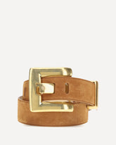 Anthem Belt in suede leather - BROWN | Base Blu