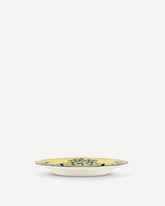 Oriente Italiano Collection porcelain flat Plate - YELLOW | Base Blu