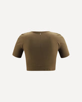 Seamless fitted sports T-shirt - GREEN | Base Blu