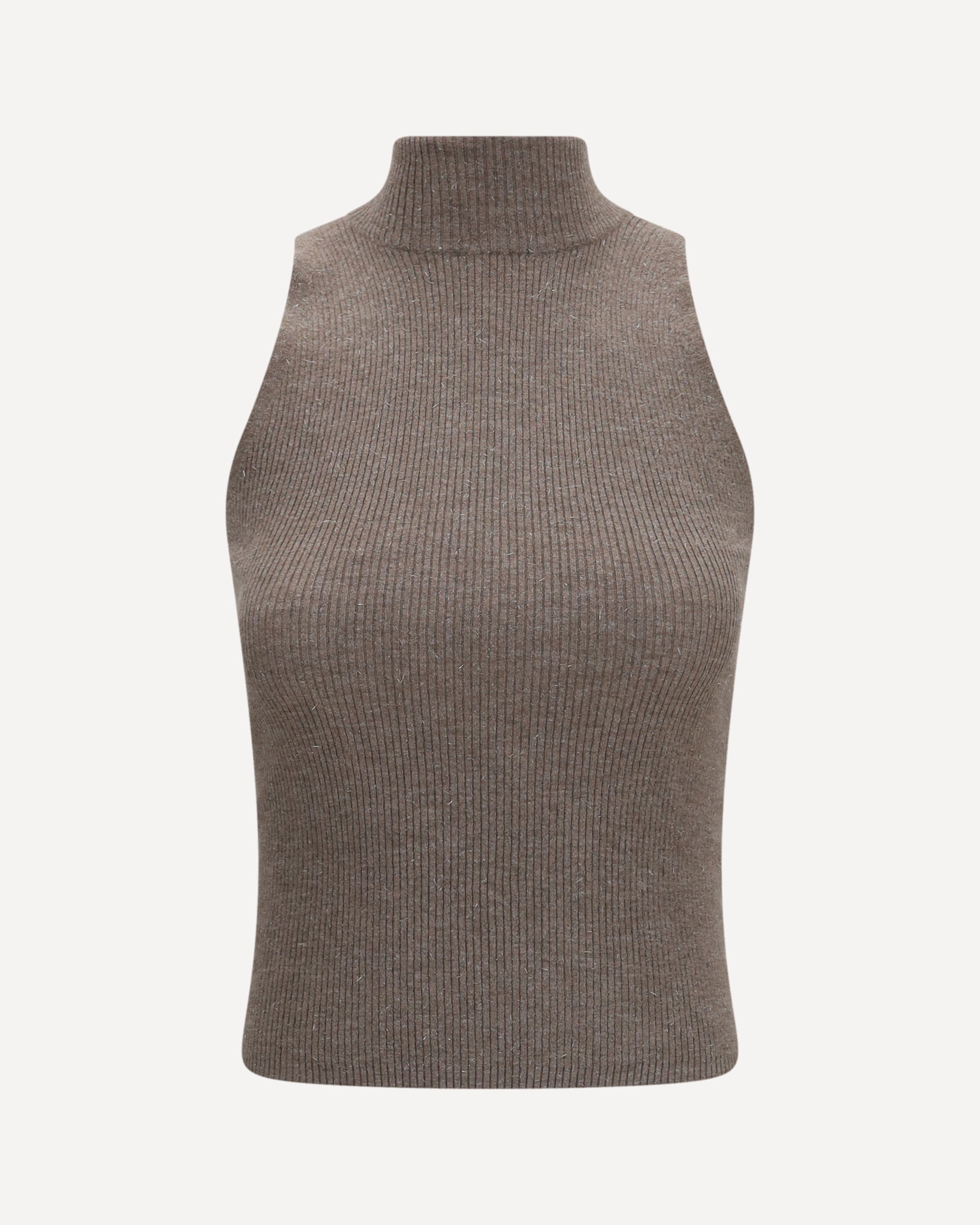 BRUNELLO CUCINELLI Sleeveless Turtleneck with luminous details