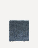 Lightweight cashmere Scarf with fringes - BLUE | Base Blu