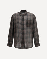 Above checked Shirt - BROWN | Base Blu