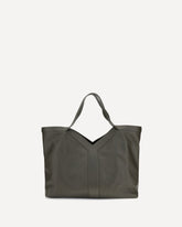Oversized leather Y Tote Bag - GREEN | Base Blu