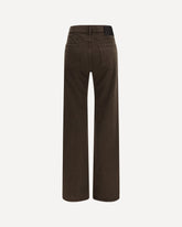 High-rise straight-leg Jeans - BROWN | Base Blu