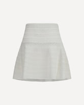 Gonna mini in maglia pointelle  - BIANCO | Base Blu