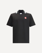 Polo Shirt with logo patch - BLACK | Base Blu