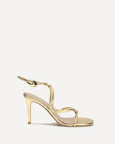 Sandali in pelle metallizzata - ORO | Base Blu