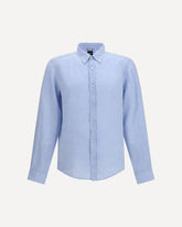 Regular-fit linen Shirt - LIGHT BLUE | Base Blu