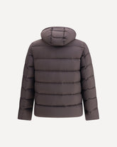 Bomber con cappuccio  - MARRONE | Base Blu