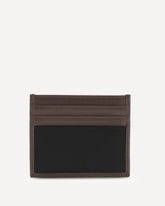 Leather and fabric Card Holder - BROWN | Base Blu