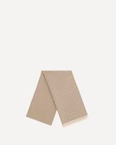 GG Supreme embroidered wool Scarf - BEIGE | Base Blu