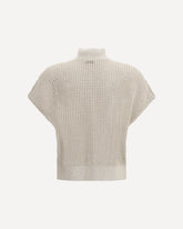 Cotton mesh Cardigan with Dazzling Details - BEIGE | Base Blu
