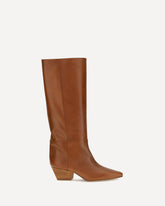 High leather Boots - BROWN | Base Blu
