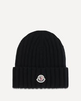 Wool Beanie with logo - BLACK | Base Blu