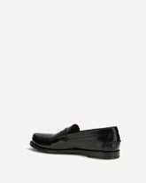 Brushed Leather Loafers - BLACK | Base Blu