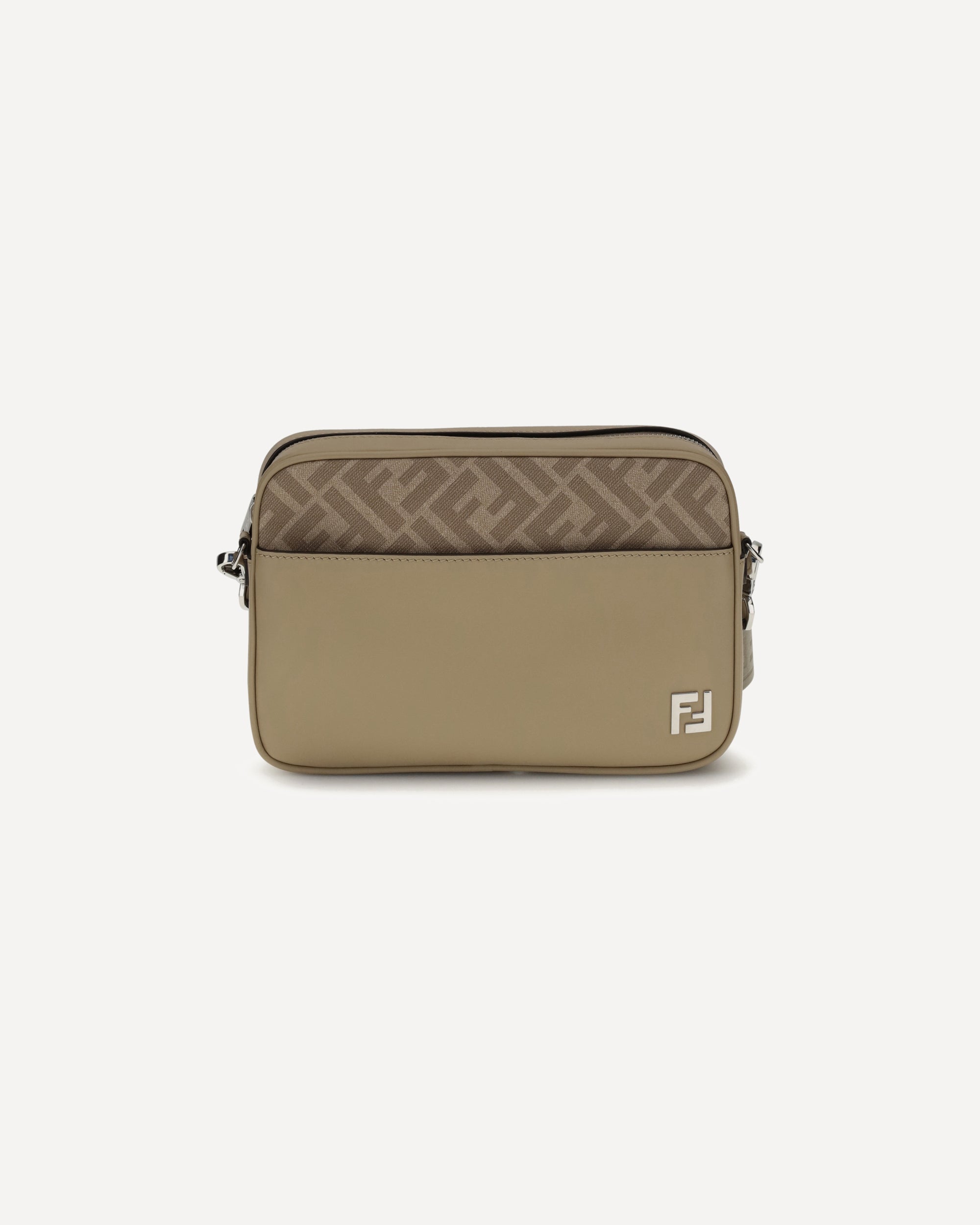 FENDI Camera Case Squared FF Shoulder Bag BEIGE | Base Blu