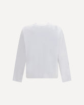 T-shirt a maniche lunghe in cotone - BIANCO | Base Blu