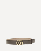 GG Marmont leather Belt - BROWN | Base Blu