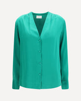 Silk satin Shirt - GREEN | Base Blu