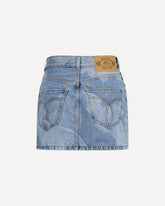 Minigonna in denim con stampa Angeli - AZZURRO | Base Blu