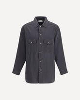 Convertible Collar Shirt - GREY | Base Blu