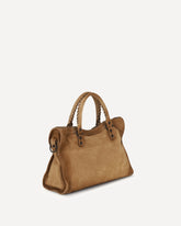 Borsa a Mano Le City media in pelle scamosciata - BEIGE | Base Blu