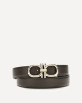 Reversible and adjustable Gancini Belt - BROWN | Base Blu