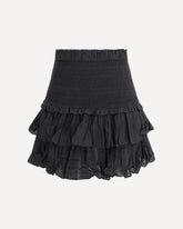 Naomi cotton mini Skirt - BLACK | Base Blu