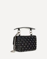 Rockstud Spike small leather Handbag - BLACK | Base Blu