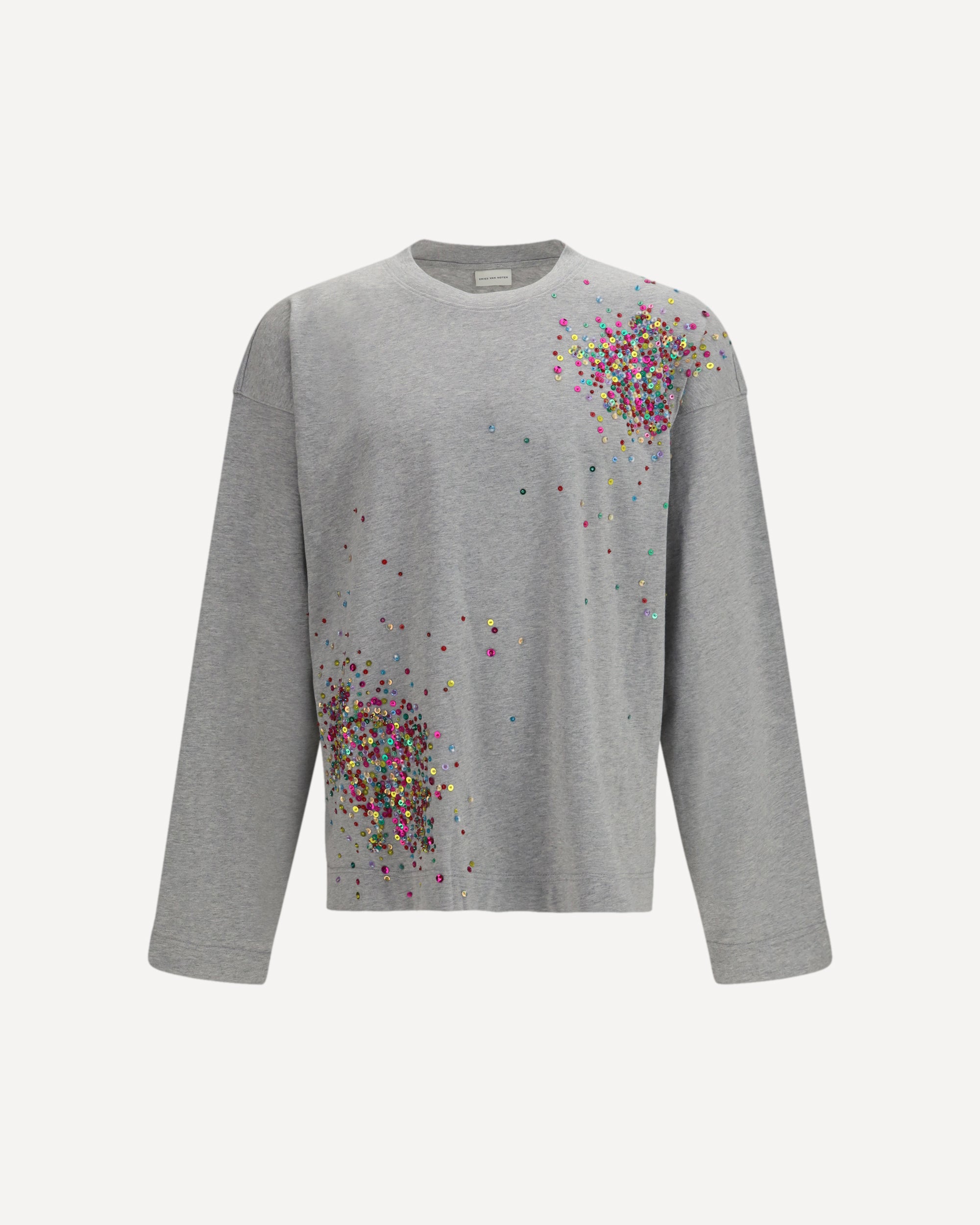 DRIES VAN NOTEN Long-sleeved T-shirt GREY | Base Blu