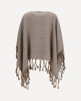 Poncho with Prince of Wales pattern - BROWN | Base Blu