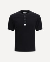 Nudo Small Serafino T-shirt - BLACK | Base Blu