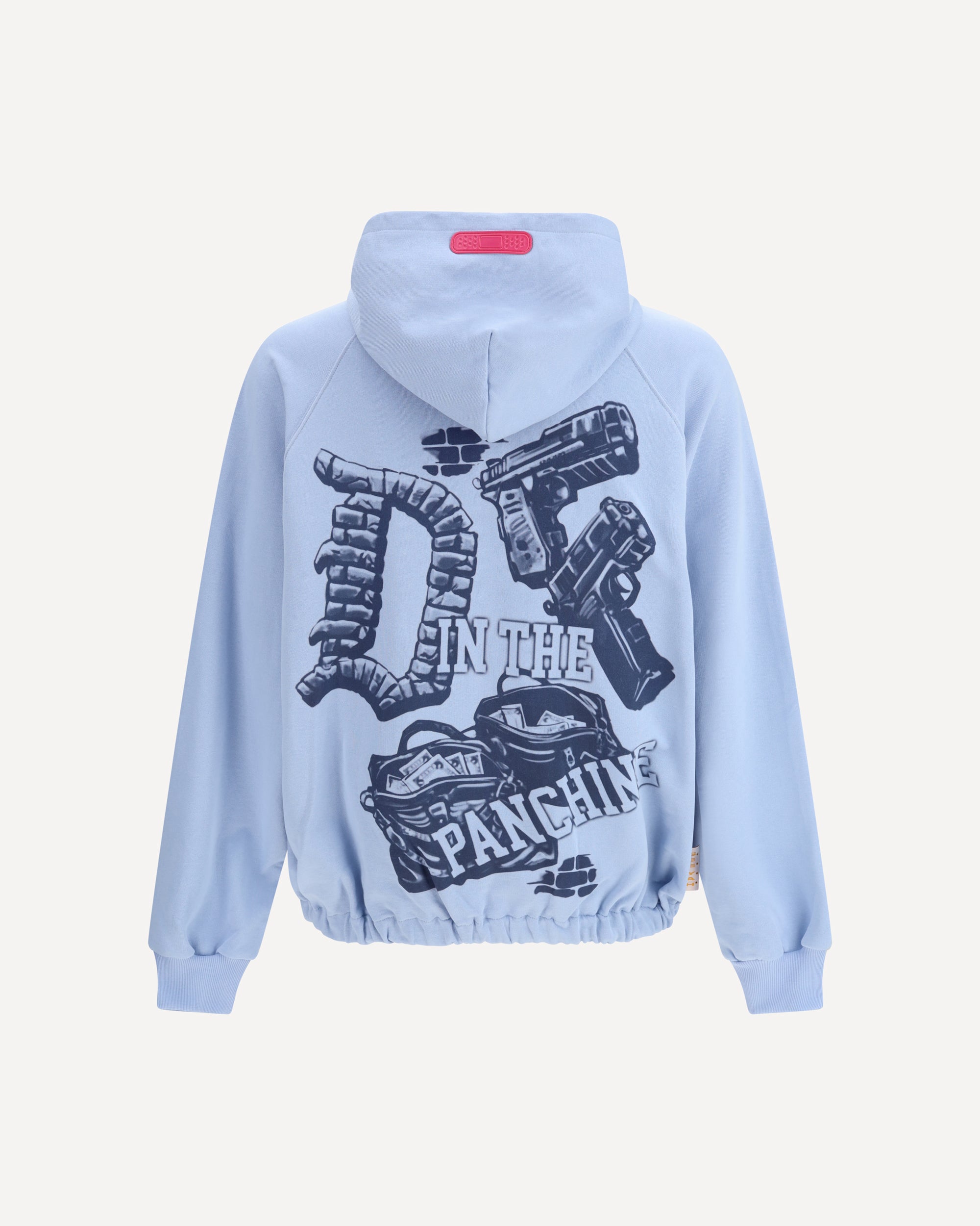 PDF CHANNEL Zip-Up Hoodie in cotton LIGHT BLUE | Base Blu