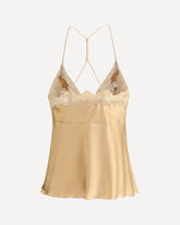 Top in seta e pizzo - ROSA | Base Blu