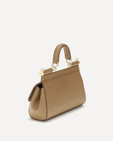 Sicily small leather Handbag - BEIGE | Base Blu
