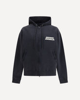 Felpa con cappuccio oversized con zip Masking Tape  - NERO | Base Blu