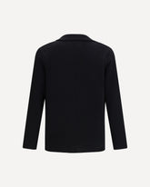 Giacca in maglia con revers - NERO | Base Blu