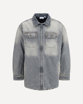 Oversized Workwear denim Shirt - GREY | Base Blu