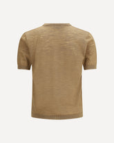 Short-sleeved linen blend Shirt - BEIGE | Base Blu