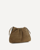 Suede Pouch Bag - BROWN | Base Blu