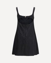 Mini Dress in washed technical satin - BLACK | Base Blu