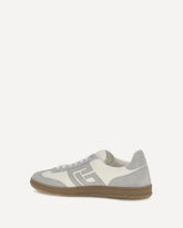 Swan Sneakers in suede and smooth leather - WHITE | Base Blu