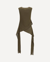 Asymmetrical knot Top - GREEN | Base Blu