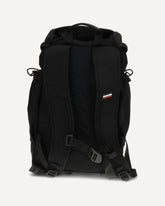 Leather-trimmed Backpack - BLACK | Base Blu