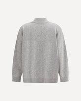 Crewneck Sweater in Wool and Cashmere - GREY | Base Blu